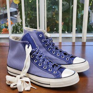 Converse Men's Chuck 70 Hi Canvas A03758C Slate Lilac/DK Purple Dusk Size 10